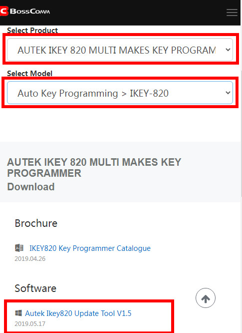 Autek Ikey820 Aktualizacja