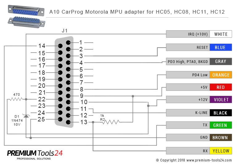 Adapter A10 do CarProga - Schemat budowy