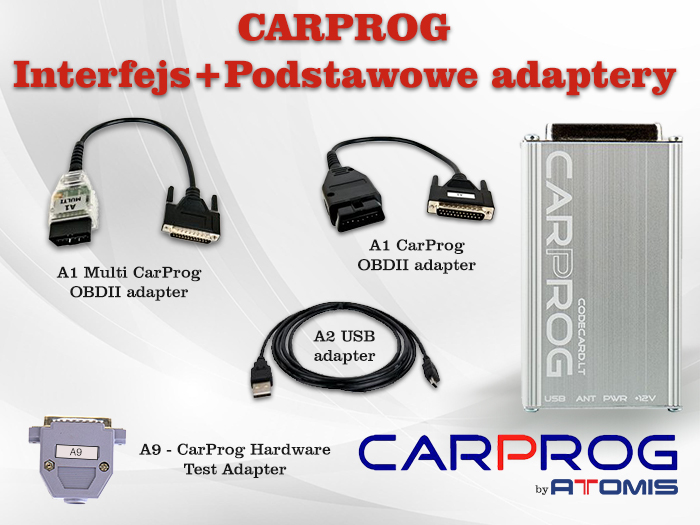 Carprog zestaw - Interfejs + Adaptery podstawowe
